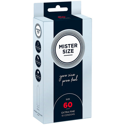 MISTER SIZE - PRESERVATIVO TAGLIA XL 60 MM (10 UNITÀ) - MISTER SIZE | Lingerie Harness Boutique