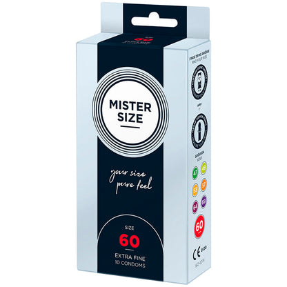 MISTER SIZE - PRESERVATIVO TAGLIA XL 60 MM (10 UNITÀ) - MISTER SIZE | Lingerie Harness Boutique