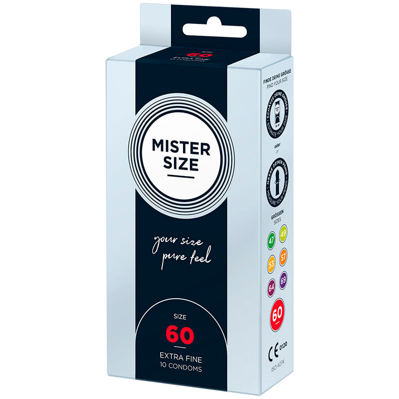 MISTER SIZE - PRESERVATIVO TAGLIA XL 60 MM (10 UNITÀ) - MISTER SIZE | Lingerie Harness Boutique