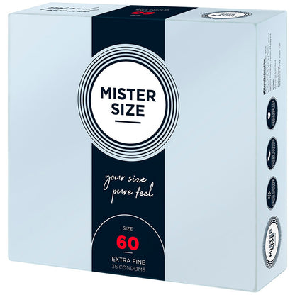 MISTER SIZE - PRESERVATIVO TAGLIA XL 60 MM (36 UNITÀ) - MISTER SIZE | Lingerie Harness Boutique