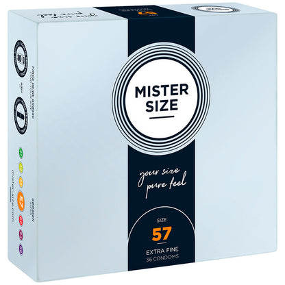 MISTER SIZE - PRESERVATIVO TAGLIA L 57 MM (36 UNITÀ) - MISTER SIZE | Lingerie Harness Boutique