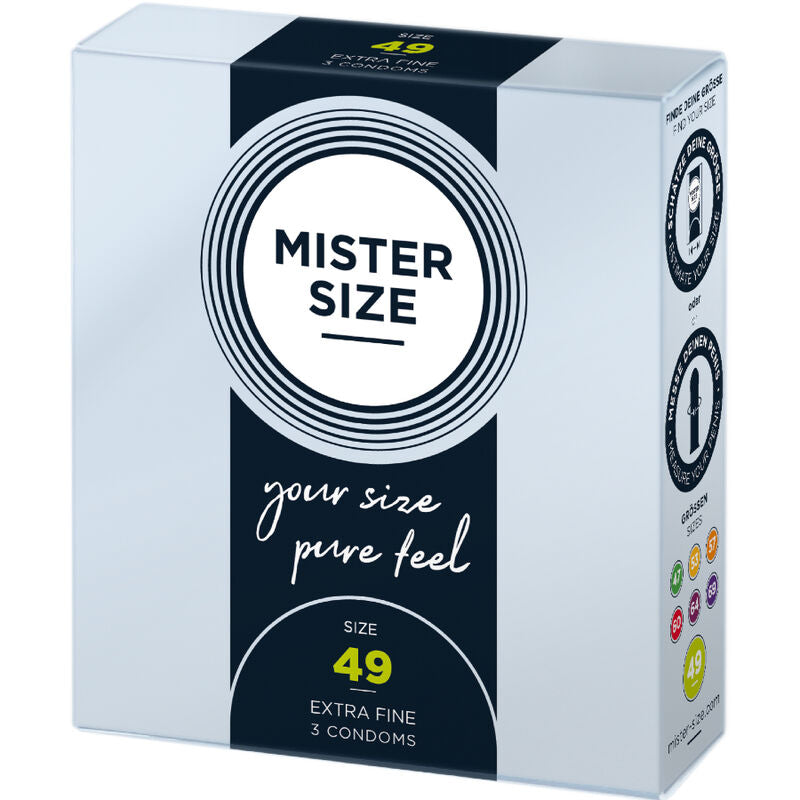 MISTER SIZE - PRESERVATIVO TAGLIA S 49 MM (3 UNITÀ) - MISTER SIZE | Lingerie Harness Boutique