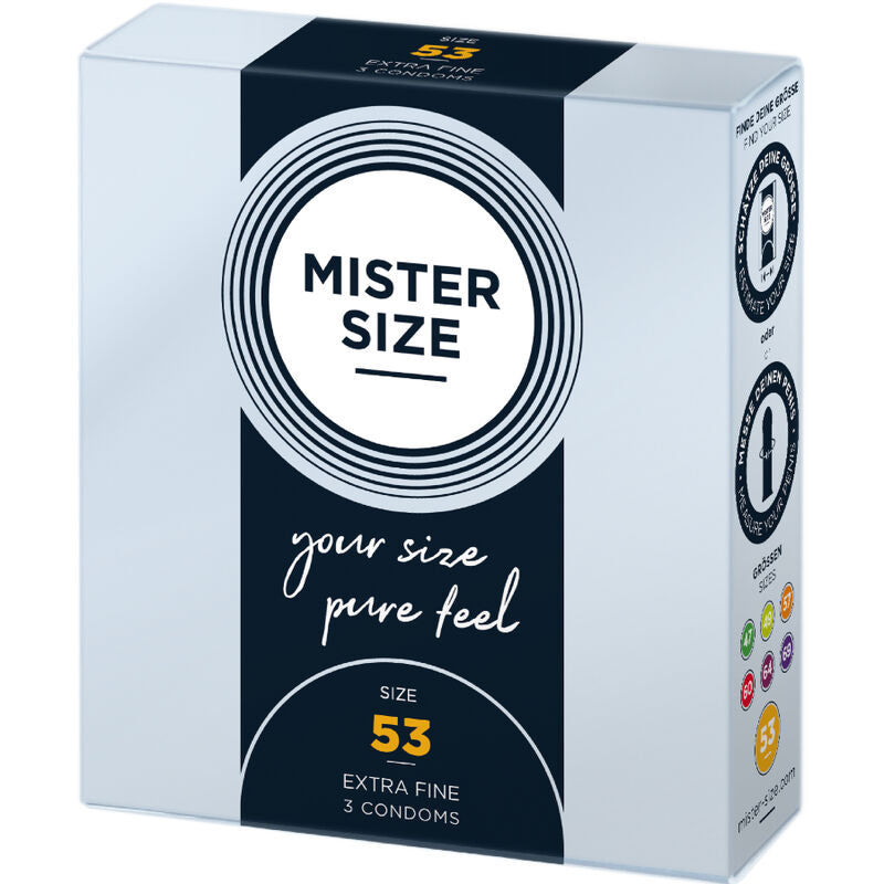 MISTER SIZE - PRESERVATIVO TAGLIA M 53 MM (3 UNITÀ) - MISTER SIZE | Lingerie Harness Boutique