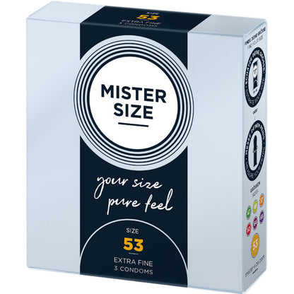 MISTER SIZE - PRESERVATIVO TAGLIA M 53 MM (3 UNITÀ) - MISTER SIZE | Lingerie Harness Boutique