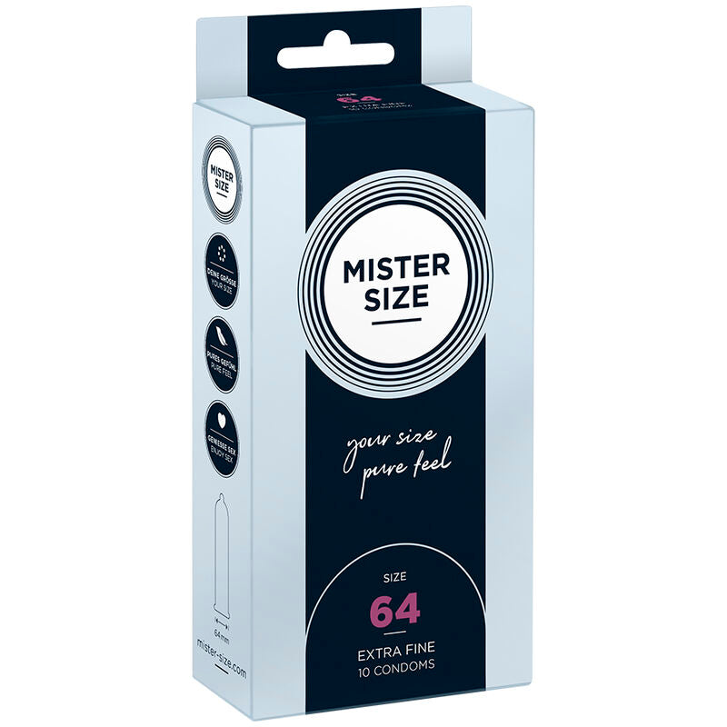 MISTER SIZE - PRESERVATIVI TAGLIA XXL 64 MM (10 UNITÀ) - MISTER SIZE | Lingerie Harness Boutique