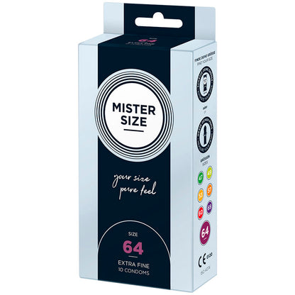 MISTER SIZE - PRESERVATIVI TAGLIA XXL 64 MM (10 UNITÀ) - MISTER SIZE | Lingerie Harness Boutique