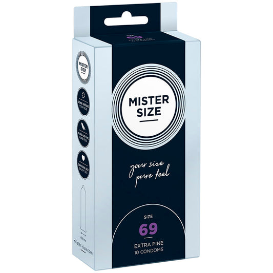 MISTER SIZE - PRESERVATIVI TAGLIA XXXL 69 MM (10 UNITÀ) - MISTER SIZE | Lingerie Harness Boutique