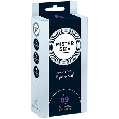 MISTER SIZE - PRESERVATIVI TAGLIA XXXL 69 MM (10 UNITÀ) - MISTER SIZE | Lingerie Harness Boutique