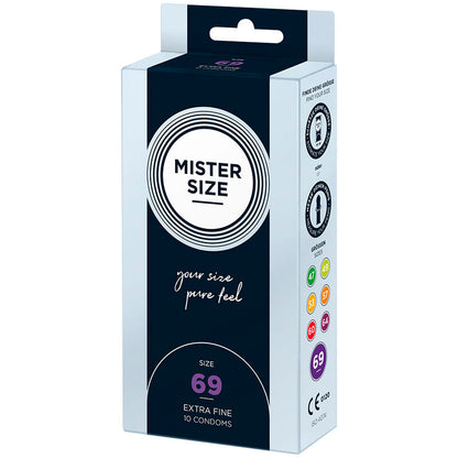 MISTER SIZE - PRESERVATIVI TAGLIA XXXL 69 MM (10 UNITÀ) - MISTER SIZE | Lingerie Harness Boutique