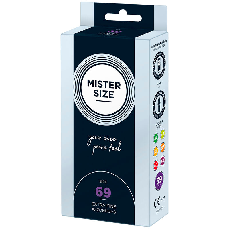 MISTER SIZE - PRESERVATIVI TAGLIA XXXL 69 MM (10 UNITÀ) - MISTER SIZE | Lingerie Harness Boutique