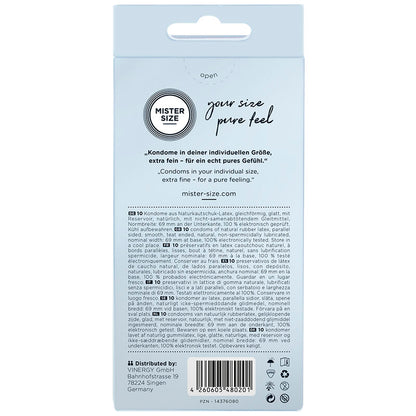 MISTER SIZE - PRESERVATIVI TAGLIA XXXL 69 MM (10 UNITÀ) - MISTER SIZE | Lingerie Harness Boutique