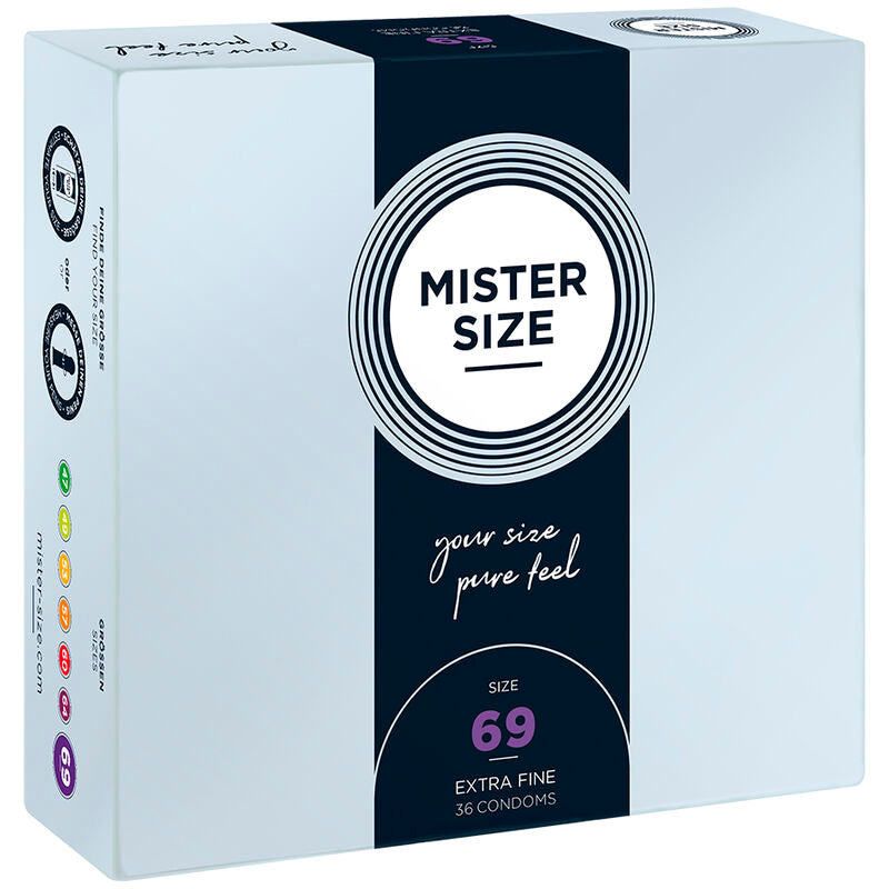 MISTER SIZE - PRESERVATIVI TAGLIA XXXL 69 MM (36 UNITÀ) - MISTER SIZE | Lingerie Harness Boutique