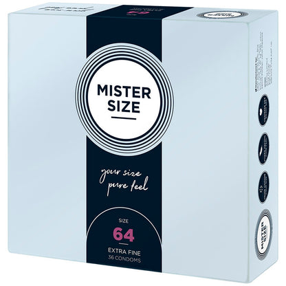 MISTER SIZE - PRESERVATIVI TAGLIA XXL 64 MM (36 UNITÀ) - MISTER SIZE | Lingerie Harness Boutique