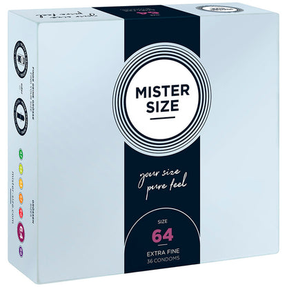MISTER SIZE - PRESERVATIVI TAGLIA XXL 64 MM (36 UNITÀ) - MISTER SIZE | Lingerie Harness Boutique