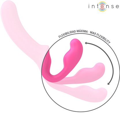 INTENSE - AMY DOPPIO VIBRATORE 20 CM ROSA TELECOMANDO - INTENSE FUN | Lingerie Harness Boutique