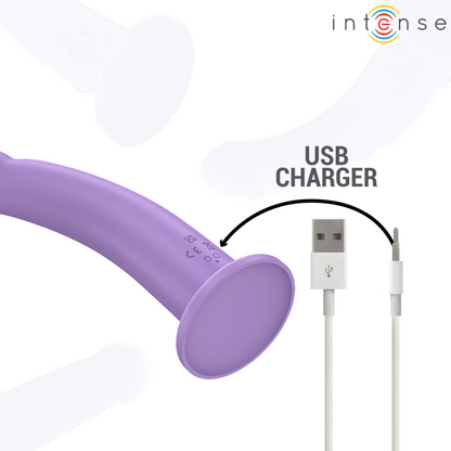 INTENSE - EDDIE VIBRATORE 17,5 CM 10 VIBRAZIONI VIOLA TELECOMANDO - INTENSE FUN | Lingerie Harness Boutique