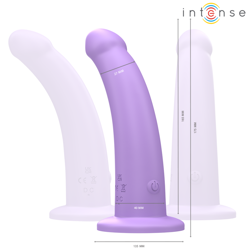 INTENSE - EDDIE VIBRATORE 17,5 CM 10 VIBRAZIONI VIOLA TELECOMANDO - INTENSE FUN | Lingerie Harness Boutique