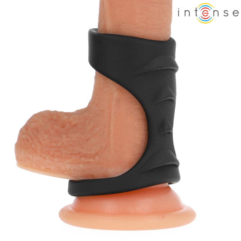 INTENSE - THEO DOPPIO ANELLO PER PENE IN SILICONE MODELLO NERO 3 - INTENSE COUPLES TOYS | Lingerie Harness Boutique