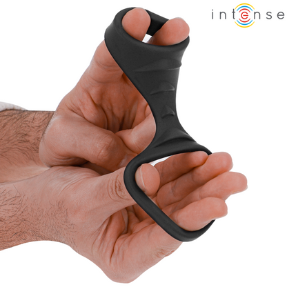 INTENSE - THEO DOPPIO ANELLO PER PENE IN SILICONE MODELLO NERO 3 - INTENSE COUPLES TOYS | Lingerie Harness Boutique