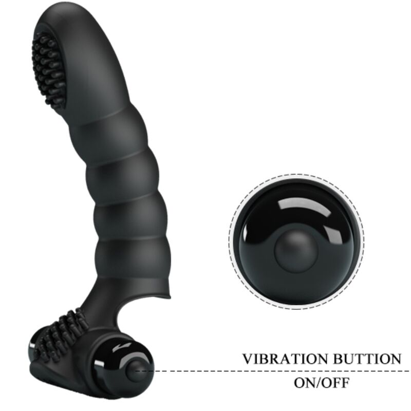 PRETTY LOVE - VIBRATORE DA DITA ALEXANDER 10 VIBRAZIONI NERO - PRETTY LOVE | Lingerie Harness Boutique