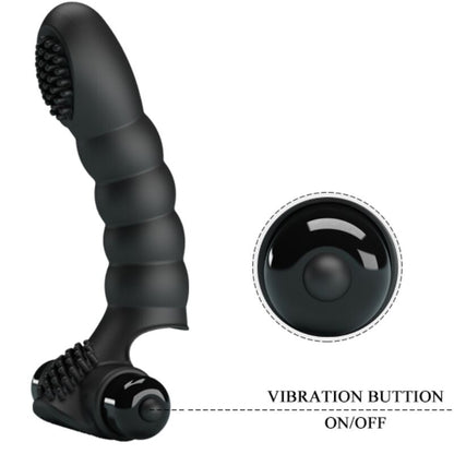PRETTY LOVE - VIBRATORE DA DITA ALEXANDER 10 VIBRAZIONI NERO - PRETTY LOVE | Lingerie Harness Boutique