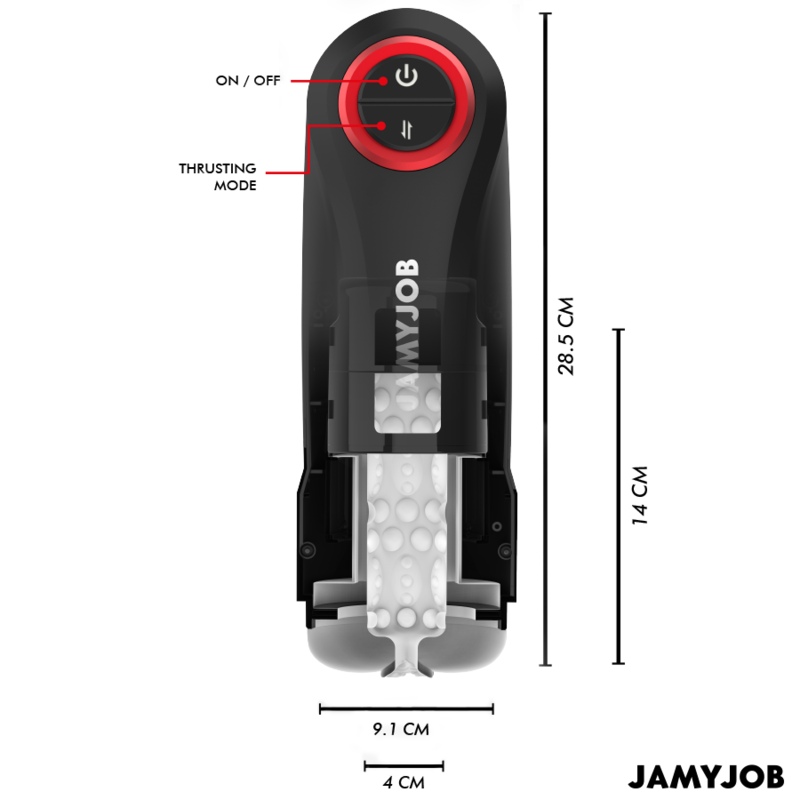JAMYJOB - MASTURBATORE VAGINALE AUTOMATICO A GRAVITÀ 5 MODALITÀ DI ASPIRAZIONE - JAMYJOB | Lingerie Harness Boutique