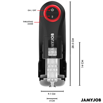 JAMYJOB - MASTURBATORE VAGINALE AUTOMATICO A GRAVITÀ 5 MODALITÀ DI ASPIRAZIONE - JAMYJOB | Lingerie Harness Boutique