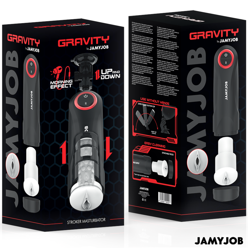 JAMYJOB - MASTURBATORE VAGINALE AUTOMATICO A GRAVITÀ 5 MODALITÀ DI ASPIRAZIONE - JAMYJOB | Lingerie Harness Boutique