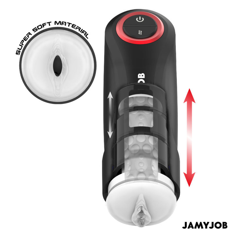 JAMYJOB - MASTURBATORE VAGINALE AUTOMATICO A GRAVITÀ 5 MODALITÀ DI ASPIRAZIONE - JAMYJOB | Lingerie Harness Boutique