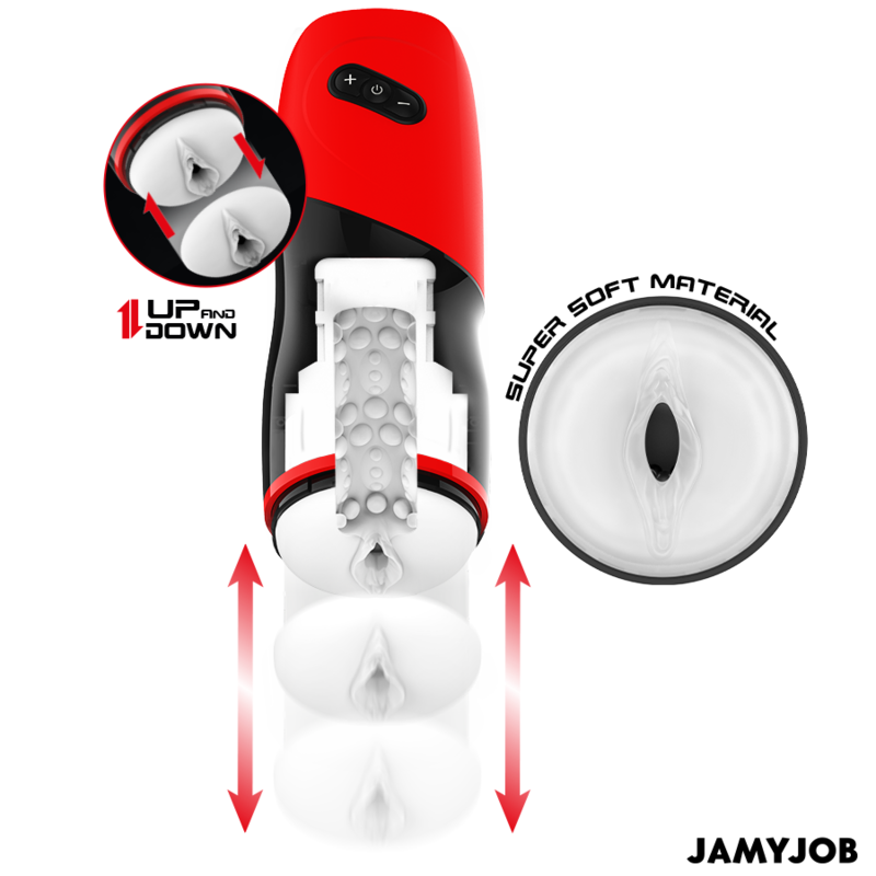 JAMYJOB - MASTURBATORE VAGINALE AUTOMATICO XPEED 5 MODALITÀ DI SPINTA ED EFFETTO SONORO - JAMYJOB | Lingerie Harness Boutique