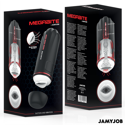 JAMYJOB - MEGABITE MASTURBATORE AUTOMATICO PER LA BOCCA 5 MODALITÀ DI ASPIRAZIONE E VIBRAZIONE - JAMYJOB | Lingerie Harness Boutique