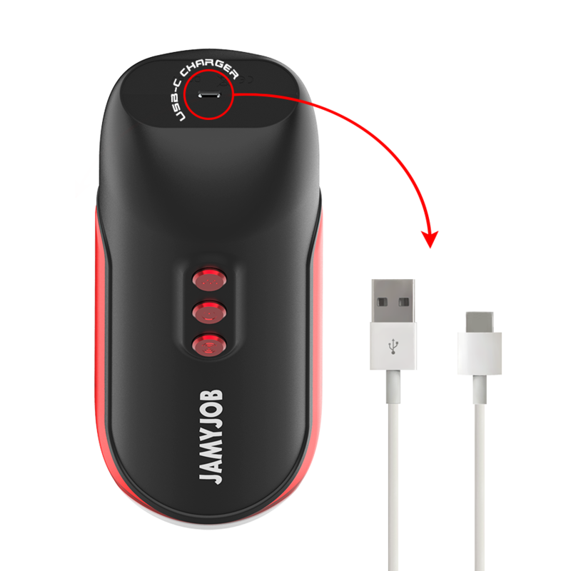 JAMYJOB - BLAZE MASTURBATORE AUTOMATICO CON 5 MODALITÀ DI ASPIRAZIONE E VIBRAZIONE - JAMYJOB | Lingerie Harness Boutique