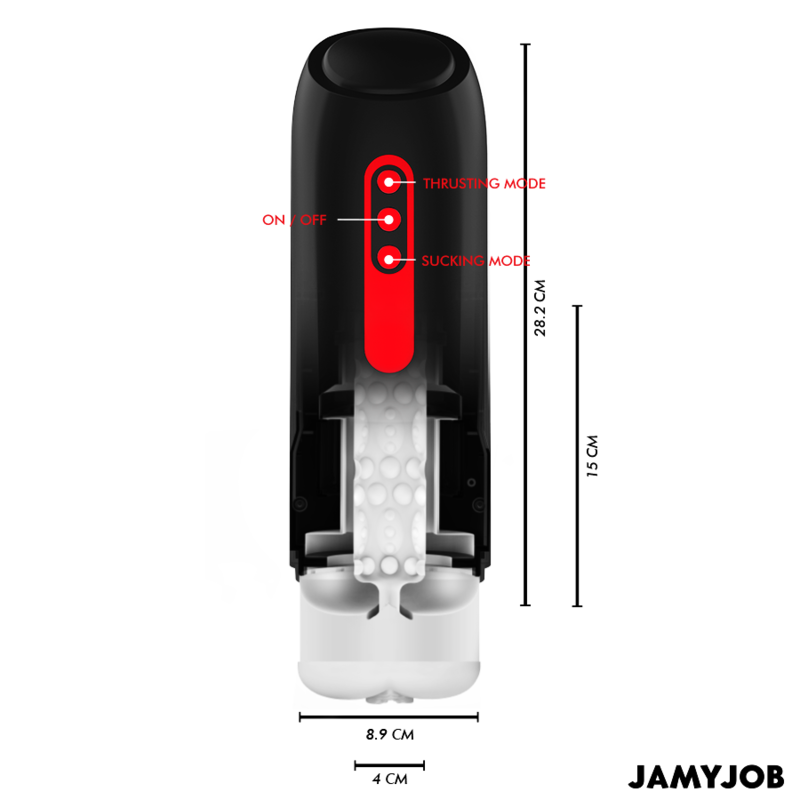 JAMYJOB - MASTURBATORE VAGINALE AUTOMATICO PHANTOM 5 MODALITÀ DI ASPIRAZIONE E SPINTA - JAMYJOB | Lingerie Harness Boutique