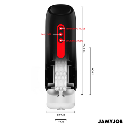 JAMYJOB - MASTURBATORE VAGINALE AUTOMATICO PHANTOM 5 MODALITÀ DI ASPIRAZIONE E SPINTA - JAMYJOB | Lingerie Harness Boutique