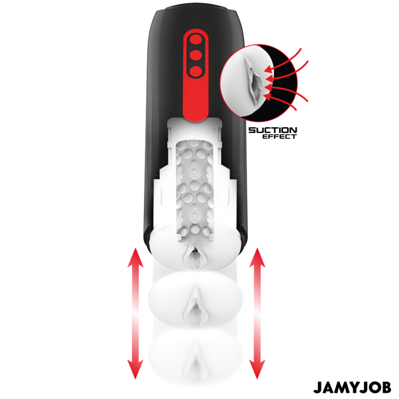 JAMYJOB - MASTURBATORE VAGINALE AUTOMATICO PHANTOM 5 MODALITÀ DI ASPIRAZIONE E SPINTA - JAMYJOB | Lingerie Harness Boutique
