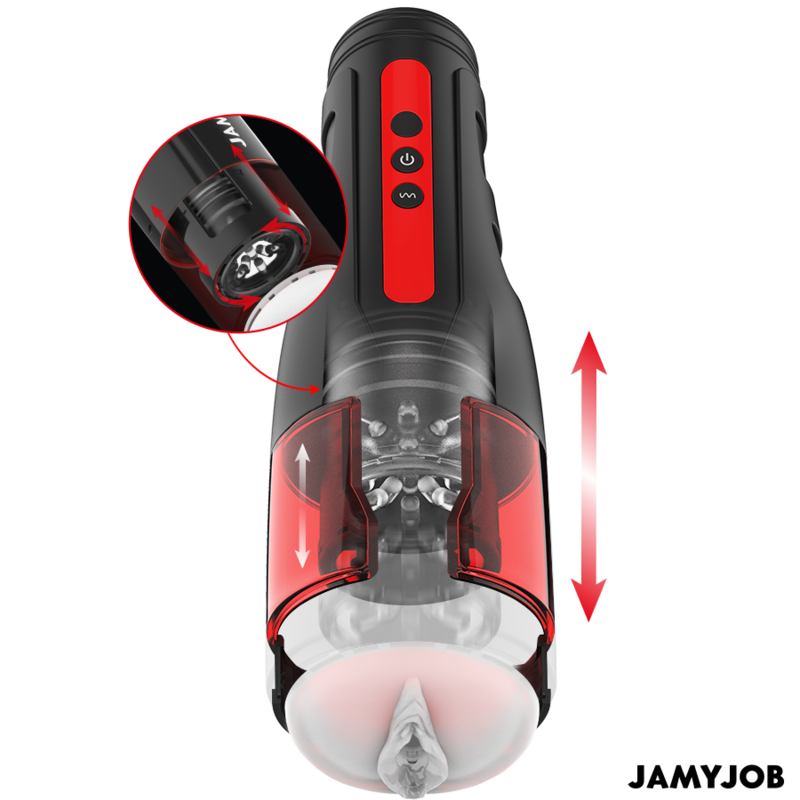 JAMYJOB - MASTURBATORE VAGINA AUTOMATICO CYCLONE 10 MODALITÀ DI ROTAZIONE E SPINTA - JAMYJOB | Lingerie Harness Boutique