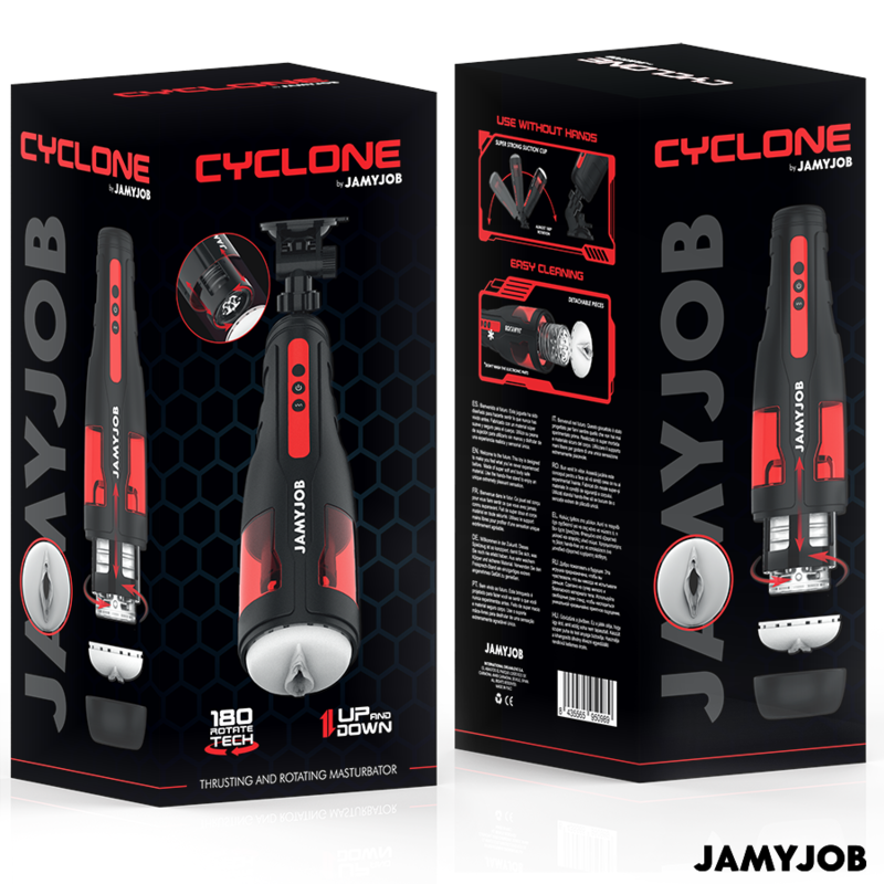 JAMYJOB - MASTURBATORE VAGINA AUTOMATICO CYCLONE 10 MODALITÀ DI ROTAZIONE E SPINTA - JAMYJOB | Lingerie Harness Boutique