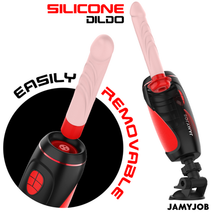 JAMYJOB - PYSTON BASE MASTURBATORE AUTOMATICO CON DILDO TELECOMANDO - JAMYJOB | Lingerie Harness Boutique