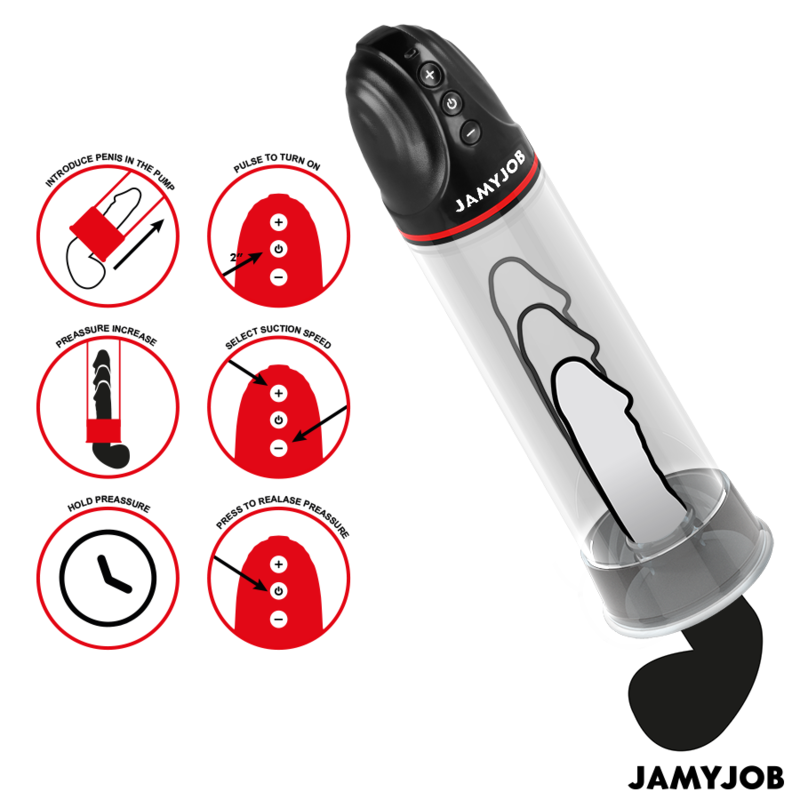 JAMYJOB - POMPA AUTOMATICA XPAND 3 LIVELLI DI ASPIRAZIONE GRIGIA - JAMYJOB | Lingerie Harness Boutique