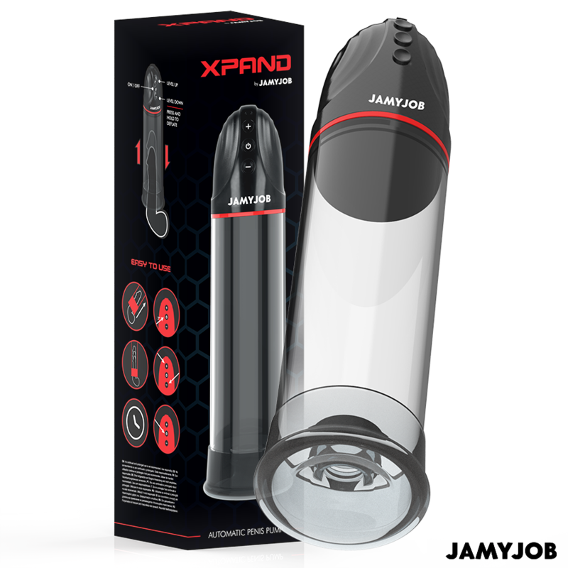 JAMYJOB - POMPA AUTOMATICA XPAND 3 LIVELLI DI ASPIRAZIONE GRIGIA - JAMYJOB | Lingerie Harness Boutique
