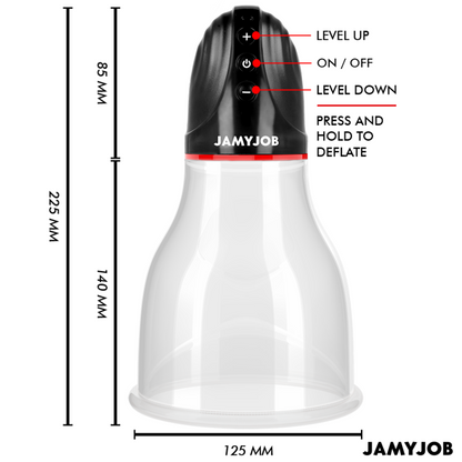 JAMYJOB - POMPA AUTOMATICA PER TESTICOLI XPAND LITE 3 LIVELLI DI ASPIRAZIONE GRIGIA - JAMYJOB | Lingerie Harness Boutique