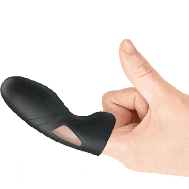 PRETTY LOVE - VIBRATORE DA DITO IN SILICONE ALAN NERO - PRETTY LOVE | Lingerie Harness Boutique