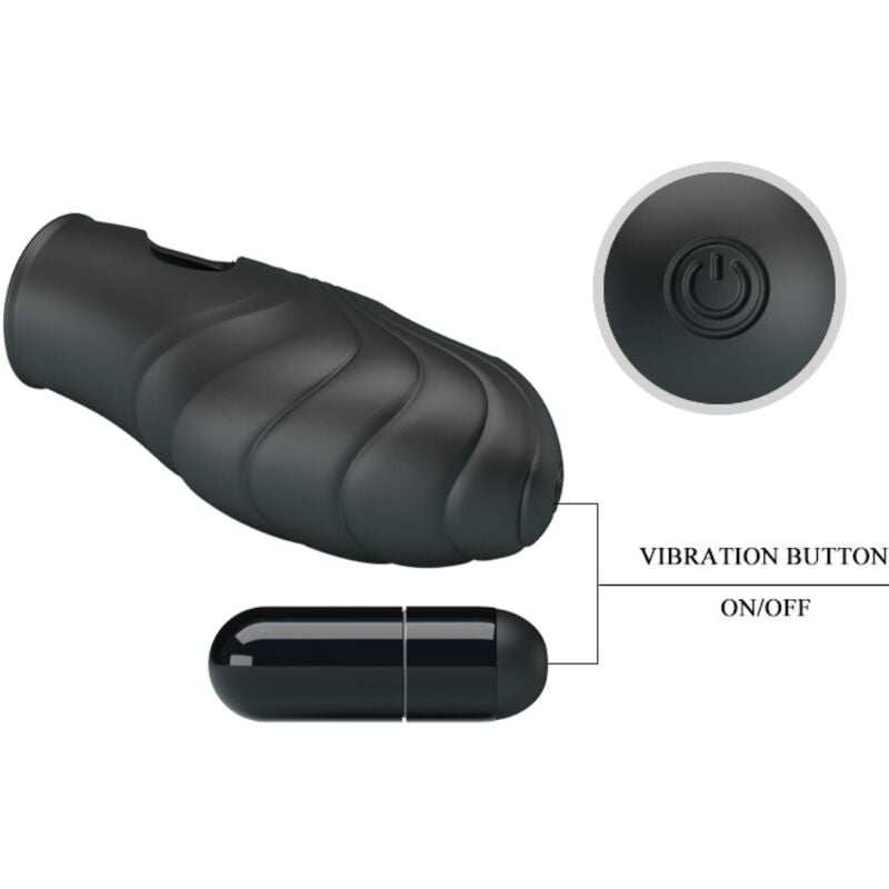 PRETTY LOVE - VIBRATORE DA DITA IN SILICONE LICH NERO - PRETTY LOVE | Lingerie Harness Boutique