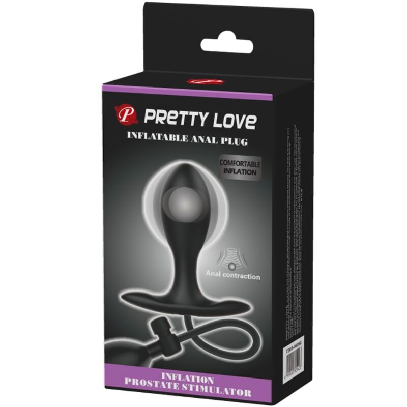 PRETTY LOVE - PLUG ANALE GONFIABILE NERO - PRETTY LOVE | Lingerie Harness Boutique