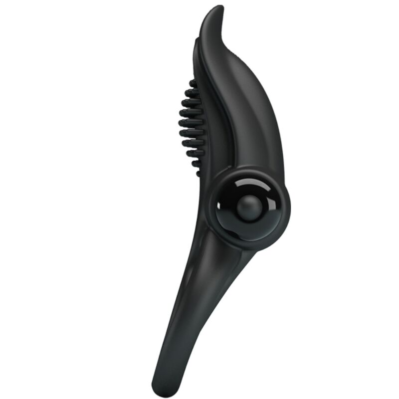 PRETTY LOVE - DOPPIO ANELLO VIBRANTE + STIMOLATORE CLITORIDEO 10 VIBRAZIONI NERO - PRETTY LOVE | Lingerie Harness Boutique