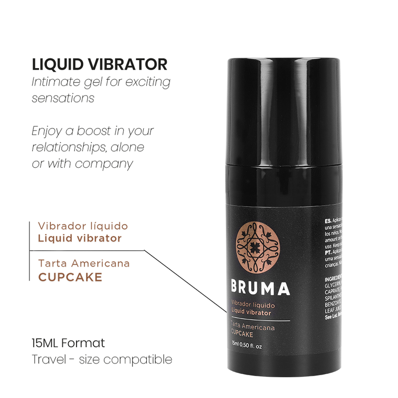 BRUMA - VIBRATORE LIQUIDO ULTRA SCORREVOLE CUPCAKE 15 ML - BRUMA | Lingerie Harness Boutique