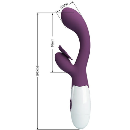 PRETTY LOVE - BUTTERFLY KISS VIBRATORE RABBIT E STIMOLATORE PUNTO G VIOLA - PRETTY LOVE FLIRTATION | Lingerie Harness Boutique