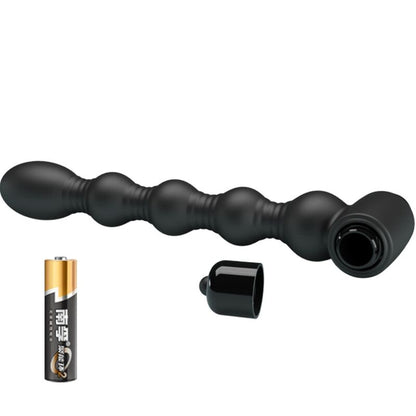 PRETTY LOVE - LYNN SILICONE ANAL PLUG 10 VIBRAZIONI NERO - PRETTY LOVE | Lingerie Harness Boutique