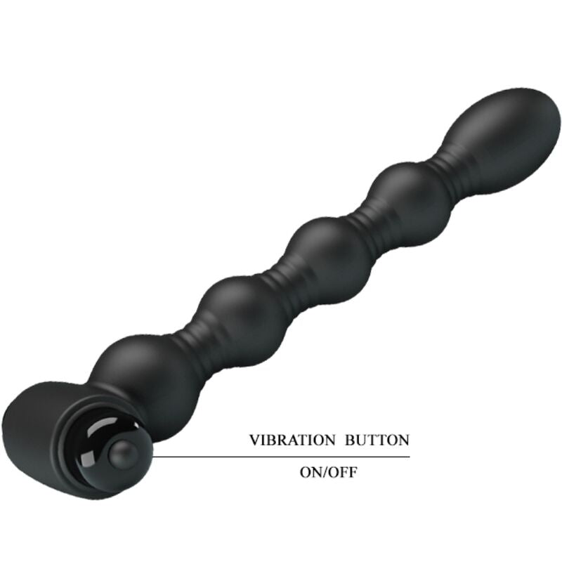 PRETTY LOVE - LYNN SILICONE ANAL PLUG 10 VIBRAZIONI NERO - PRETTY LOVE | Lingerie Harness Boutique