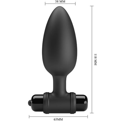 PRETTY LOVE - VIBRA BUTT PLUG 2 PLUG ANALE 10 VIBRAZIONI NERO - PRETTY LOVE | Lingerie Harness Boutique